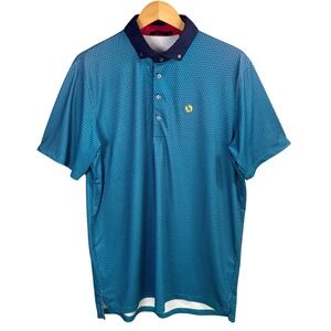 Greyson Polo Shirt Mens Large Geometric Print‎ Performance Golf Athleisure